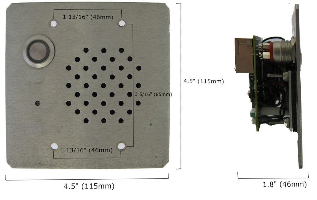 IP Intercom Door Station Panel, VoIP Intercom, SIP Intercom. 2Gang, PoE
