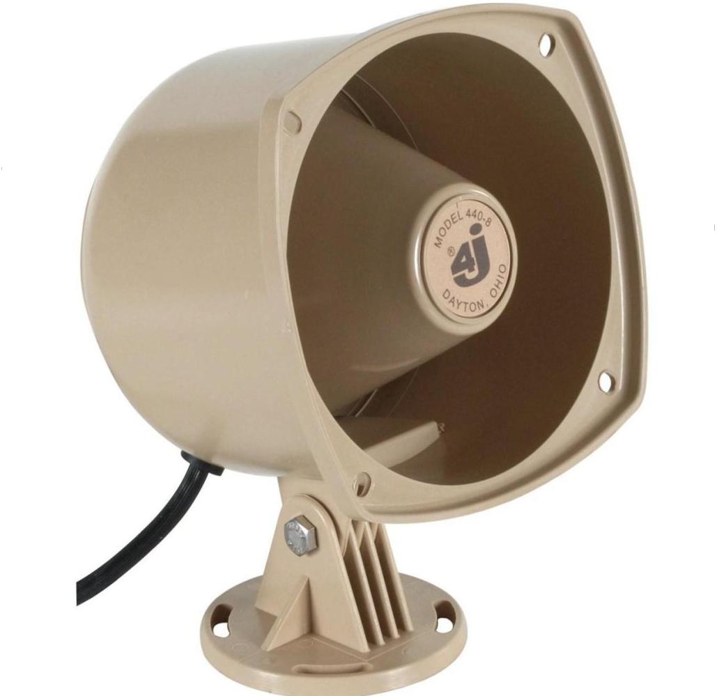 Valcom Outdoor/Surround 30 Watt Paging Horn with 25/70/100 V Transformer Gray Home Speaker Multicolor SX30-T-GY 